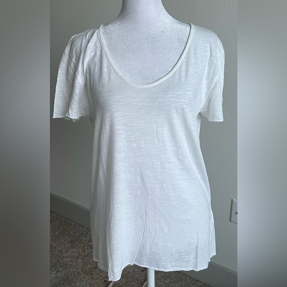 American Vintage White Relaxed Short Sleeve Tee